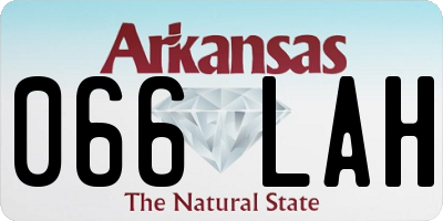AR license plate 066LAH