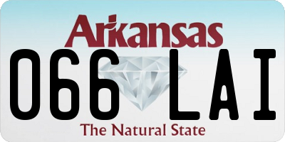 AR license plate 066LAI