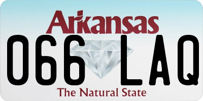 AR license plate 066LAQ