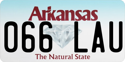 AR license plate 066LAU