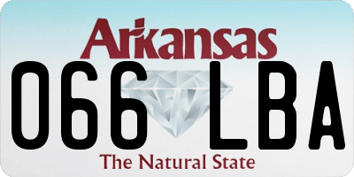 AR license plate 066LBA