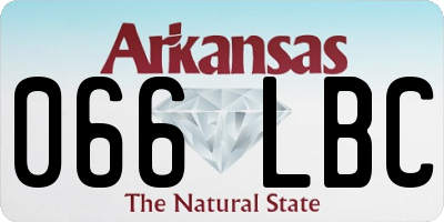 AR license plate 066LBC
