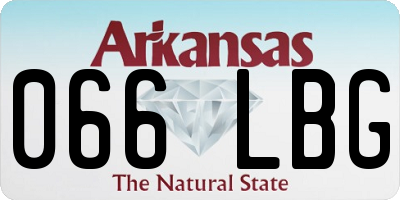 AR license plate 066LBG