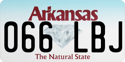 AR license plate 066LBJ