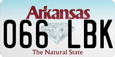 AR license plate 066LBK