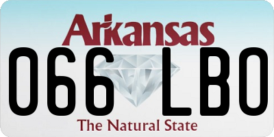 AR license plate 066LBO