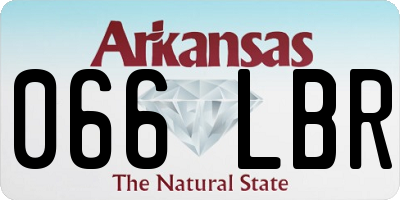 AR license plate 066LBR