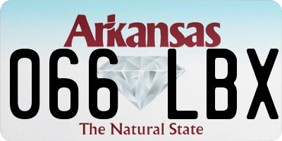AR license plate 066LBX