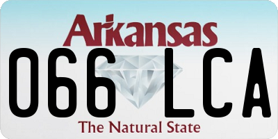 AR license plate 066LCA
