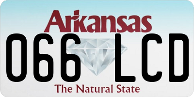 AR license plate 066LCD