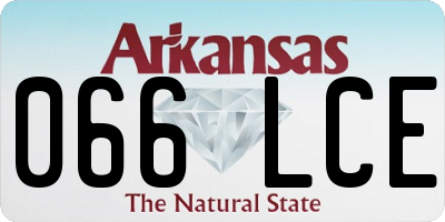 AR license plate 066LCE