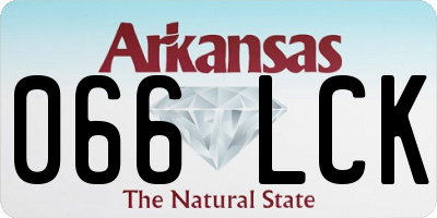 AR license plate 066LCK