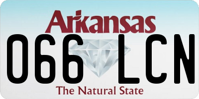 AR license plate 066LCN