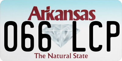 AR license plate 066LCP