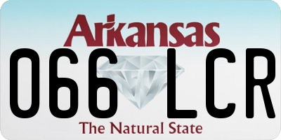AR license plate 066LCR