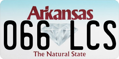 AR license plate 066LCS