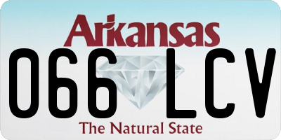AR license plate 066LCV