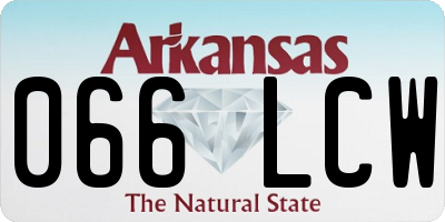 AR license plate 066LCW