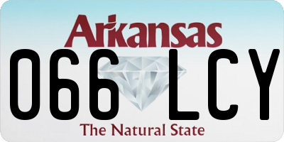 AR license plate 066LCY