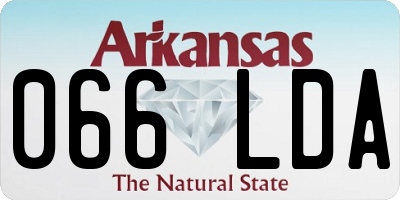 AR license plate 066LDA