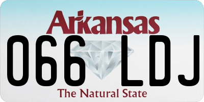 AR license plate 066LDJ
