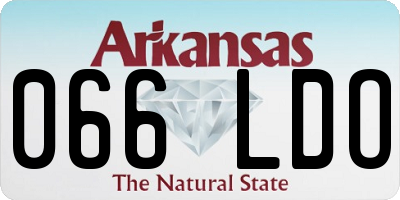 AR license plate 066LDO