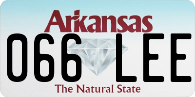 AR license plate 066LEE