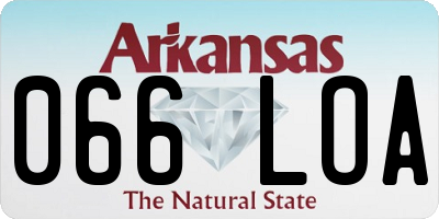 AR license plate 066LOA