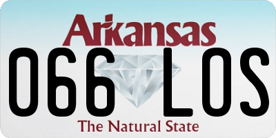 AR license plate 066LOS