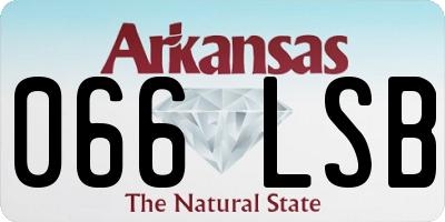 AR license plate 066LSB