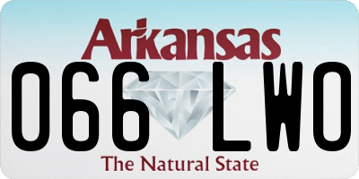 AR license plate 066LWO