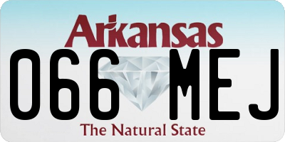 AR license plate 066MEJ
