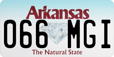 AR license plate 066MGI