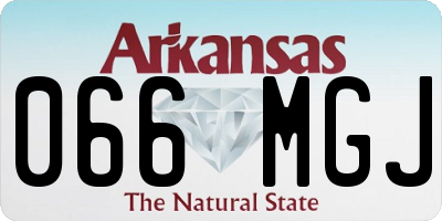 AR license plate 066MGJ
