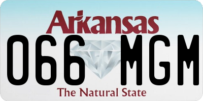 AR license plate 066MGM
