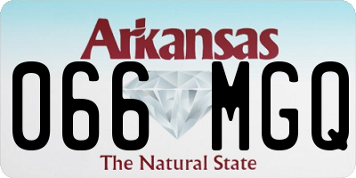 AR license plate 066MGQ