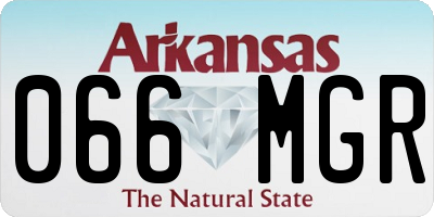AR license plate 066MGR