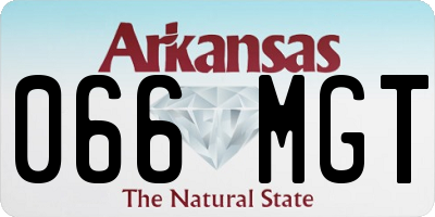 AR license plate 066MGT