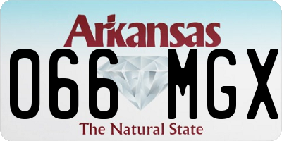 AR license plate 066MGX