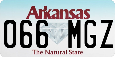 AR license plate 066MGZ