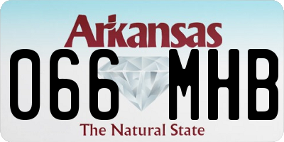 AR license plate 066MHB