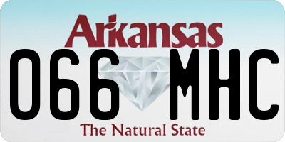 AR license plate 066MHC
