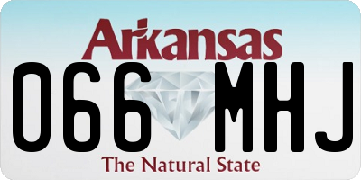 AR license plate 066MHJ