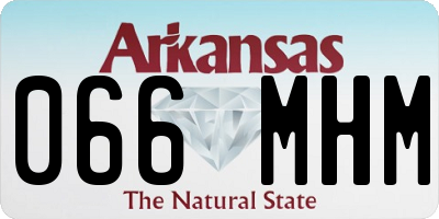 AR license plate 066MHM