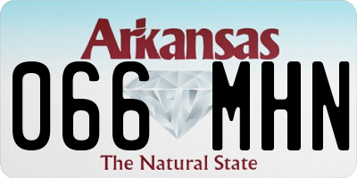 AR license plate 066MHN