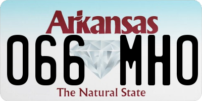 AR license plate 066MHO