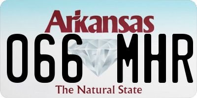 AR license plate 066MHR
