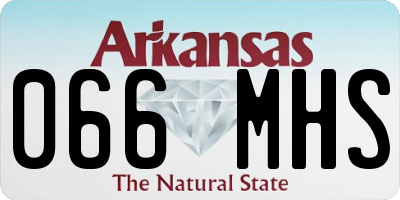 AR license plate 066MHS