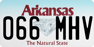 AR license plate 066MHV