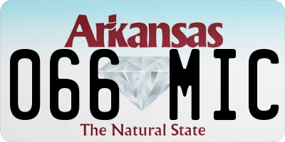 AR license plate 066MIC